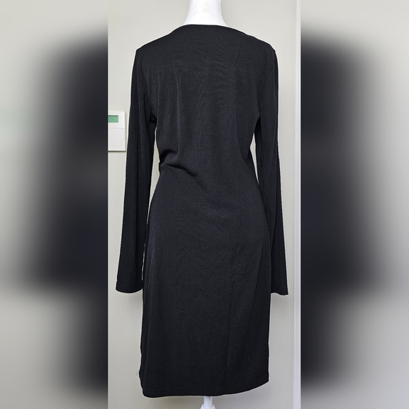 NWOT Black Cutout Bodycon Midi Dress LARGE - Picture 4 of 6